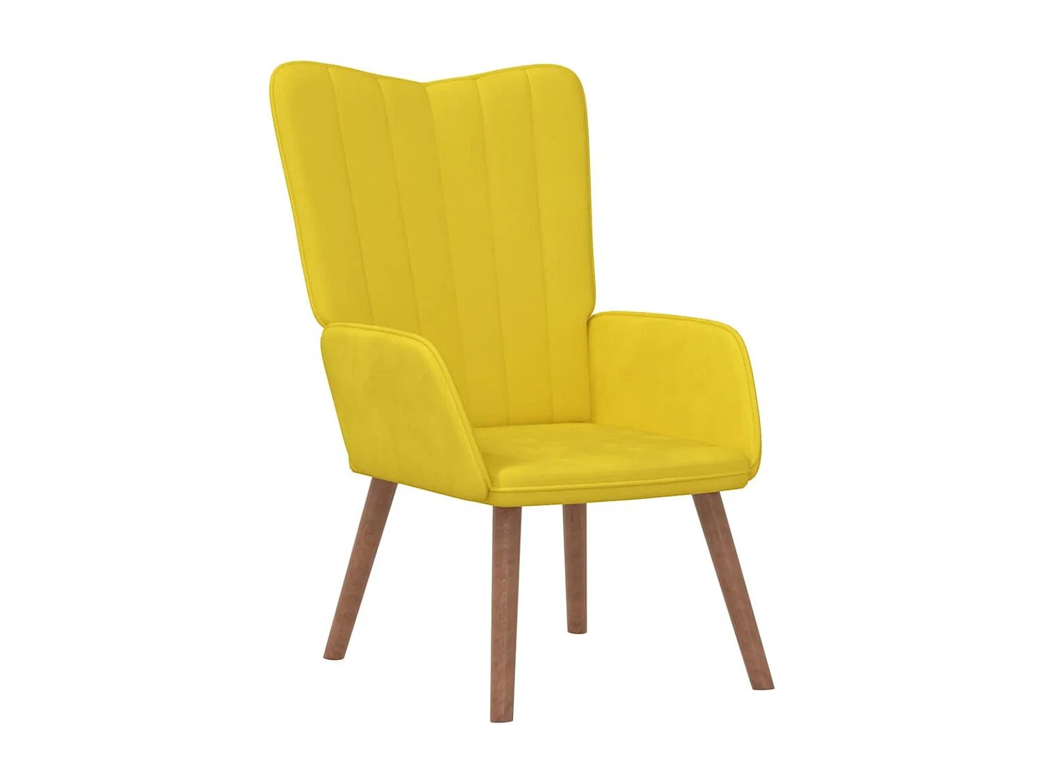 Sillón de relax | Silla de relax con taburete terciopelo amarillo mostaza SHL7750