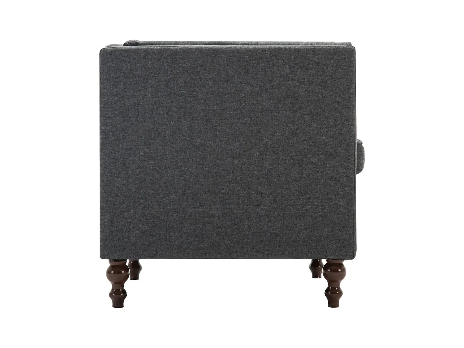 Sillón de salón | Silla de relax | Sillón de tela gris oscuro SHL6787