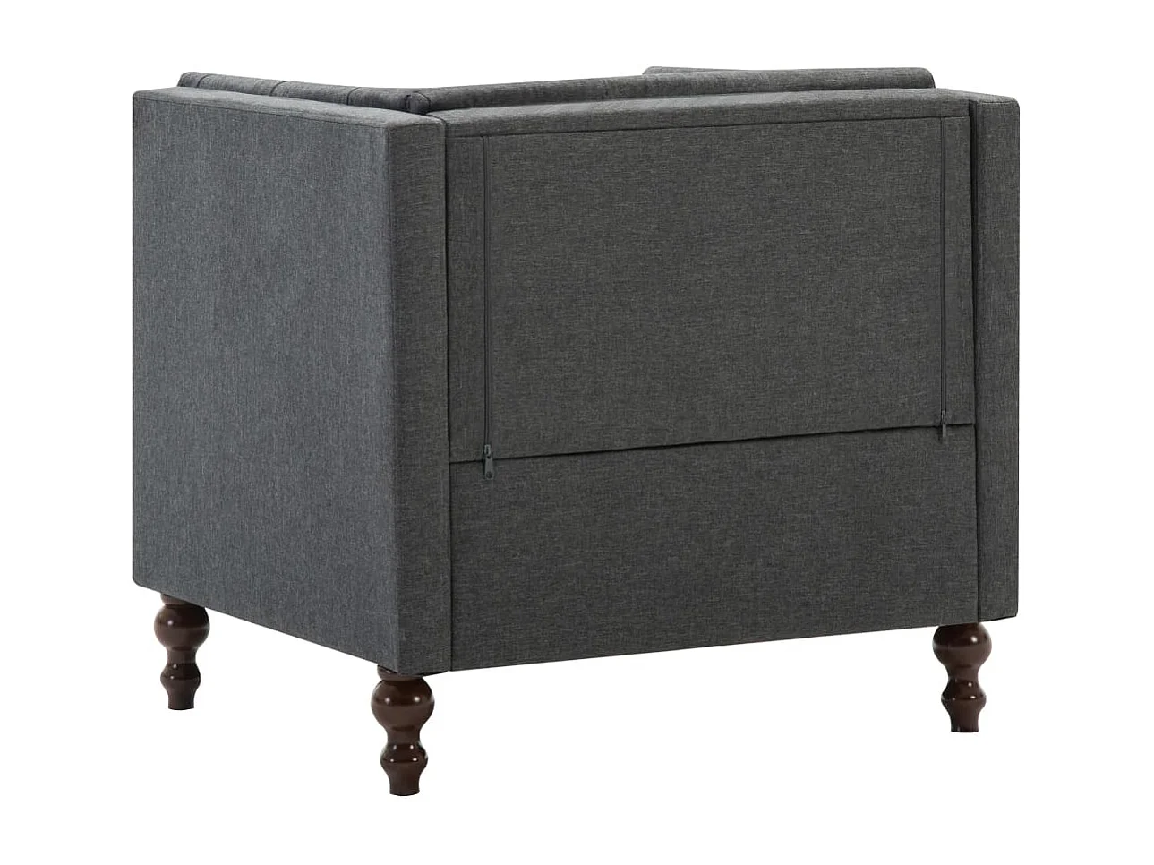 Fauteuil salon-Chaise d'appoint-Fauteuil gris foncé tissu SHL5367