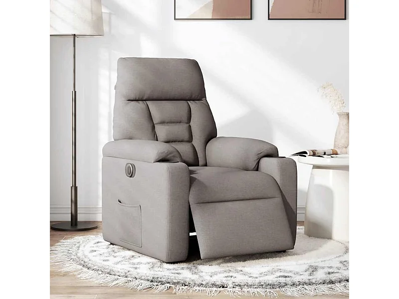 Sillón de relax | Silla | Sillón reclinable eléctrico tela gris taupé SHL8872