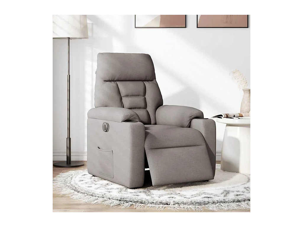 Fauteuil inclinable électrique-Chaise de relax-Fauteuil TV Taupe Tissu SHL4621
