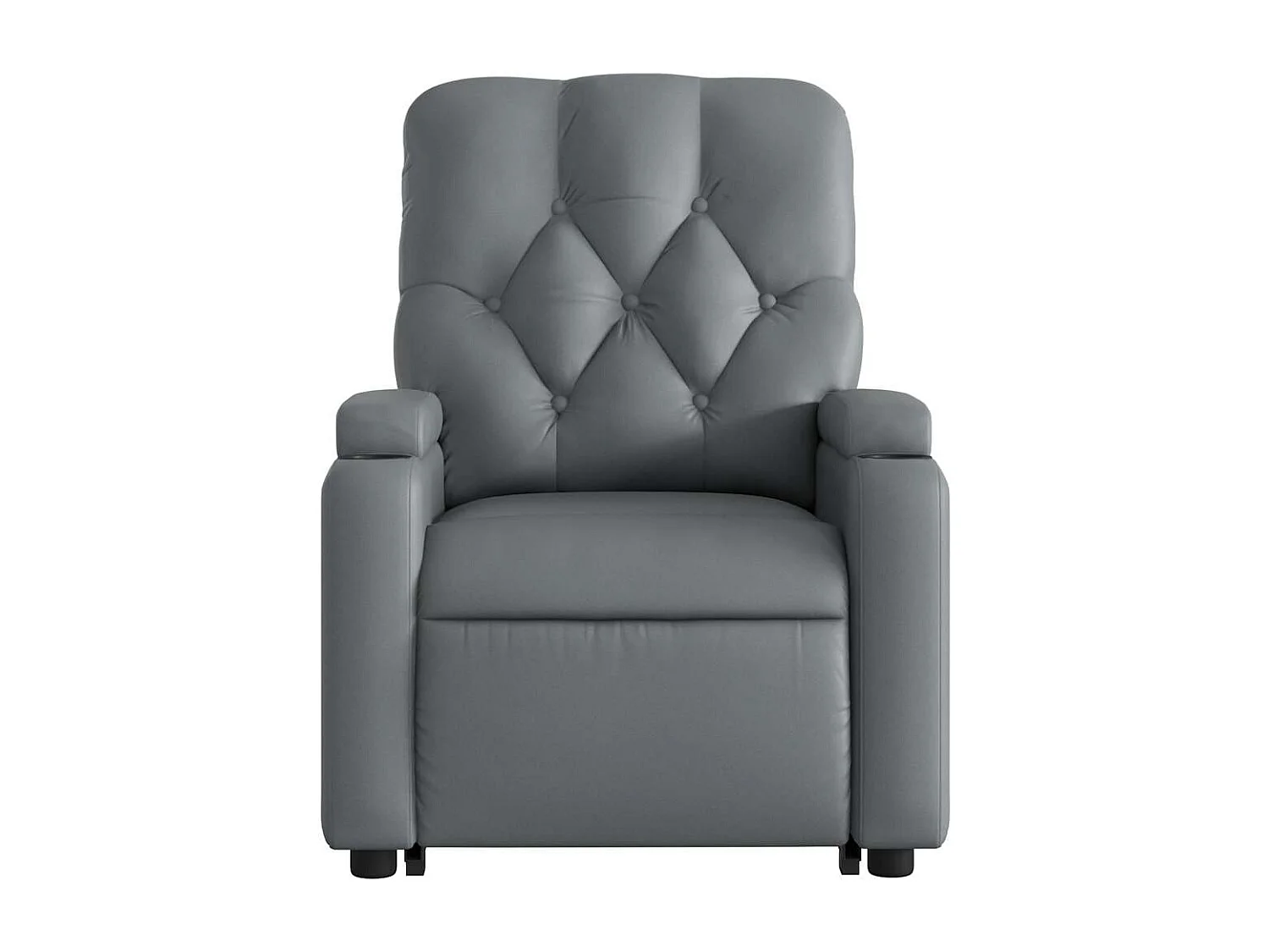 Sillón de relax | Sillón reclinable de masaje de pie cuero artificial gris SHL4439