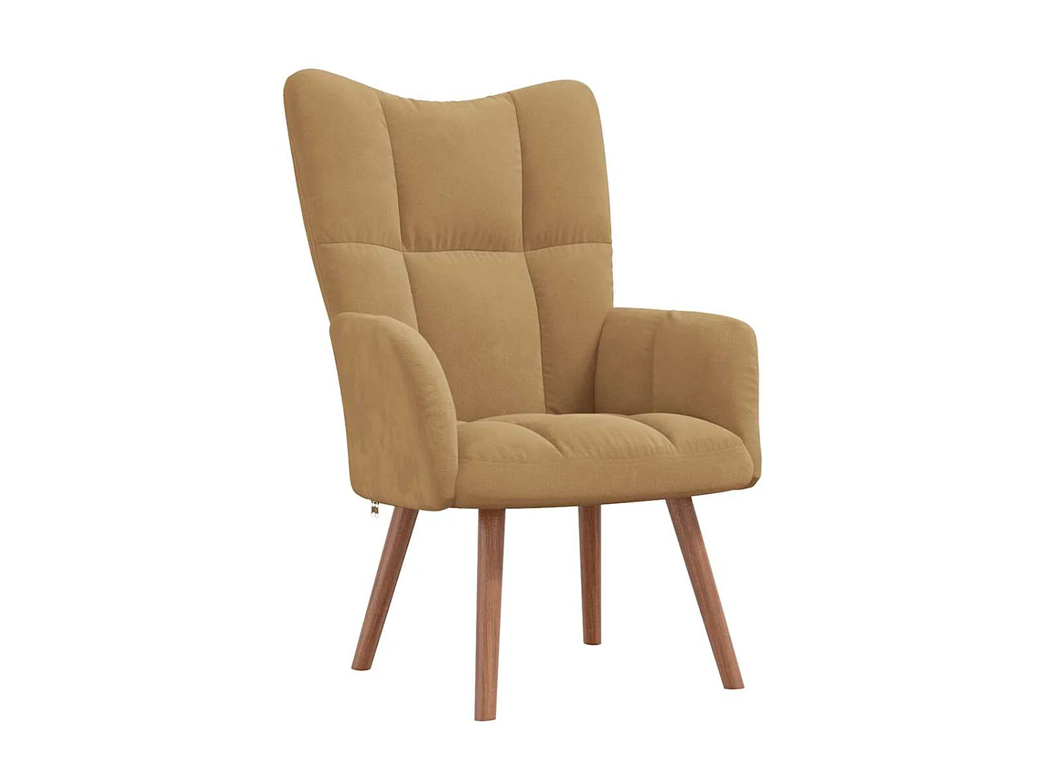 Sillón de relax | Silla de relax con taburete terciopelo marrón SHL4015