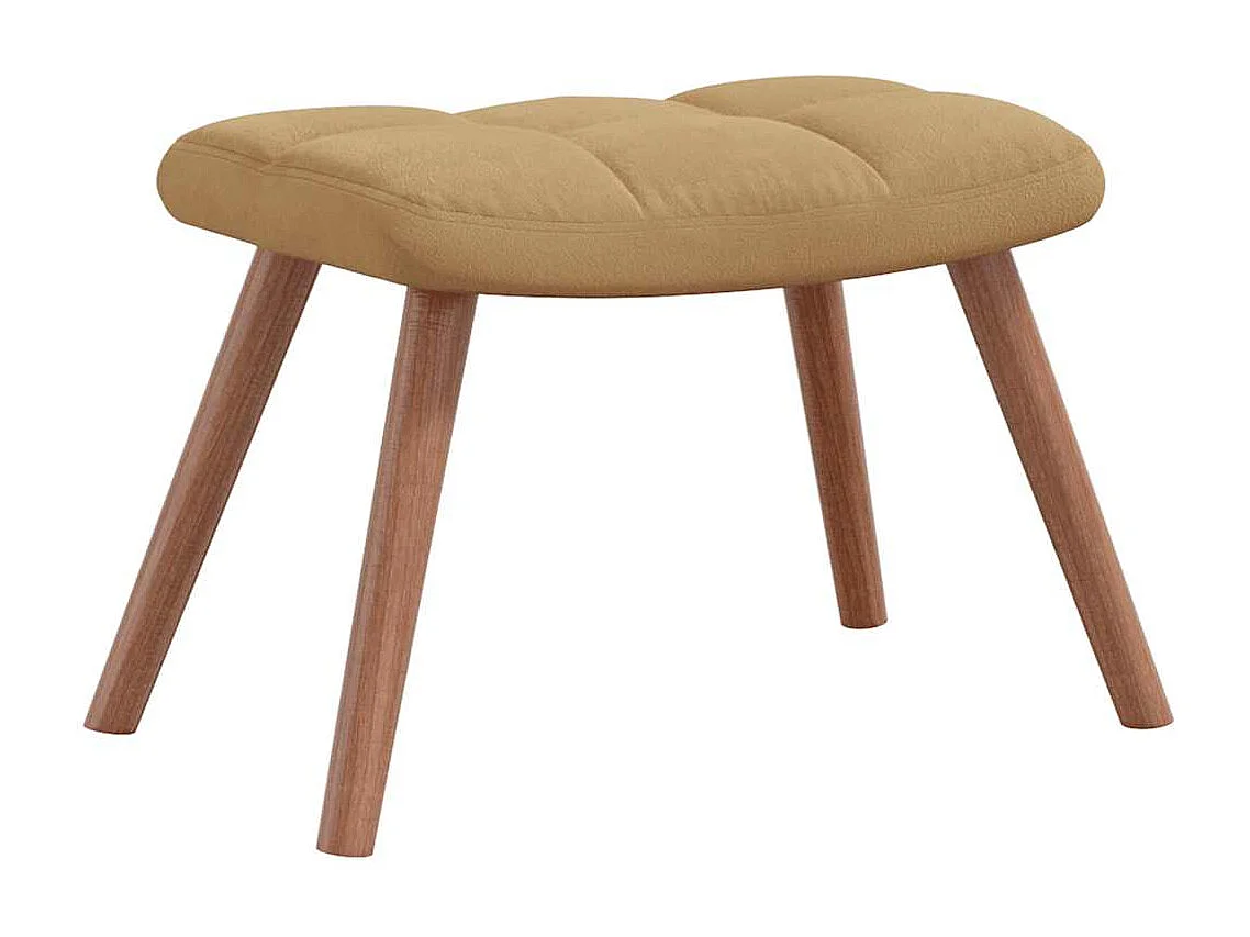 Relaxsessel mit Hocker | Lounge Sessel indoor Braun Samt SHL2647