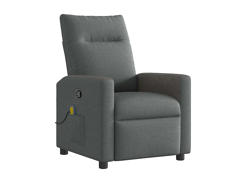Fauteuil inclinable-Chaise de relax-Fauteuil de Massage Gris foncé Tissu SHL2680