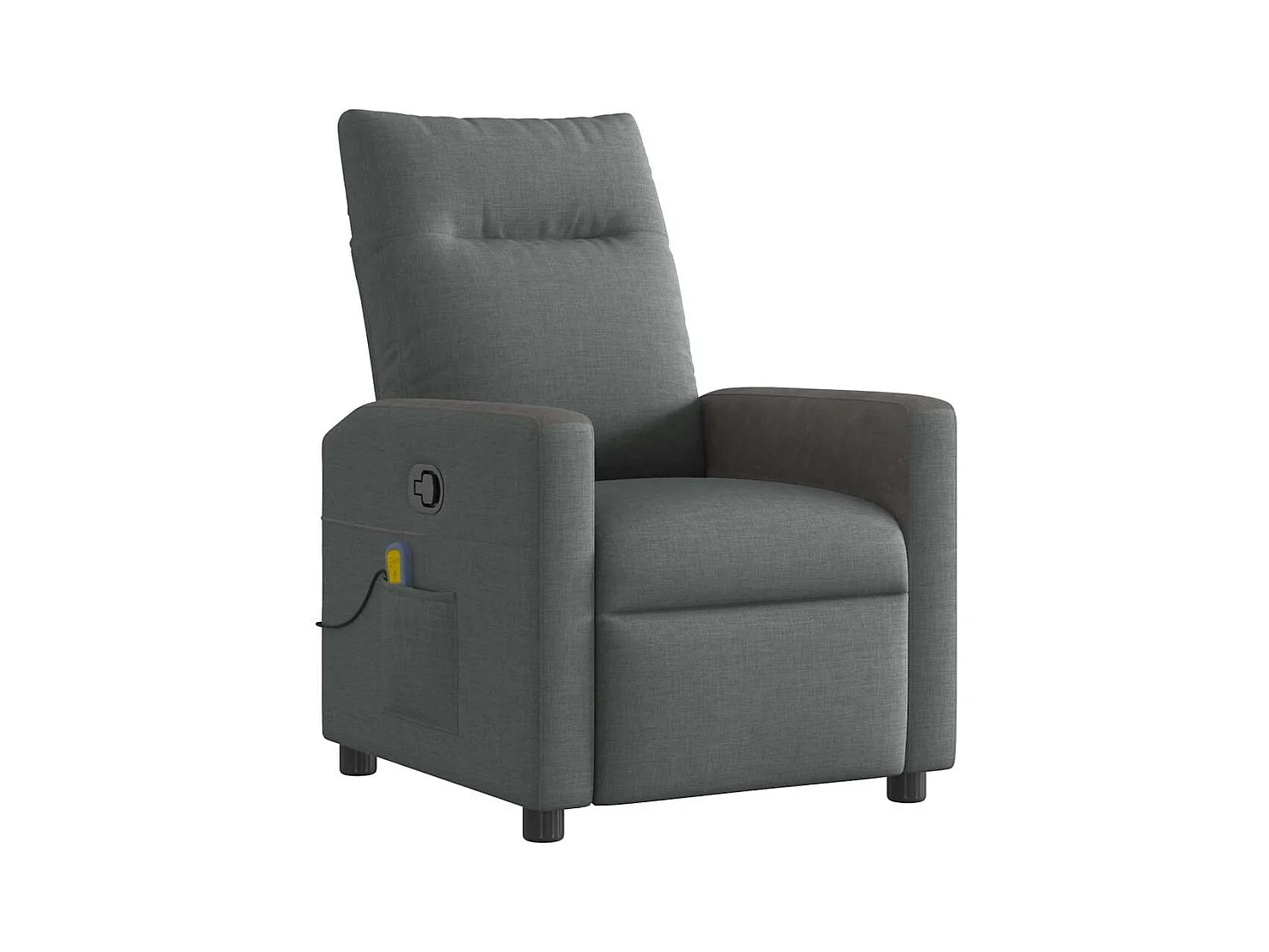 Sillón de relax | Sillón reclinable de masaje de tela gris oscuro SHL5270