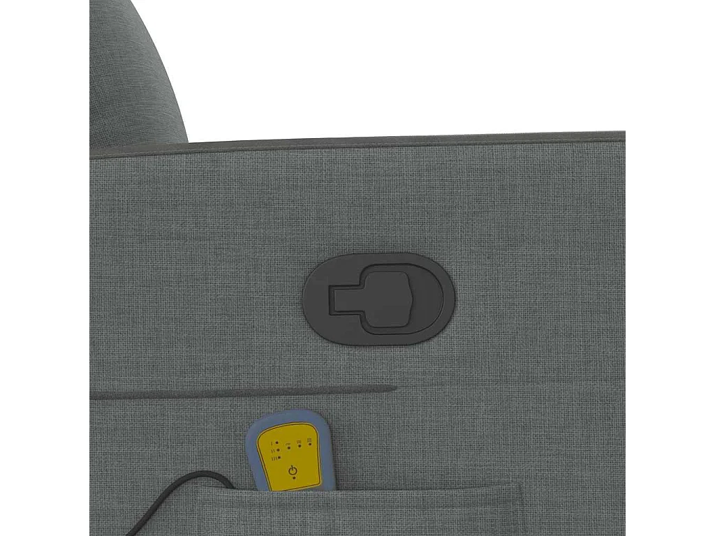 Sillón de relax | Sillón reclinable de masaje de tela gris oscuro SHL5270
