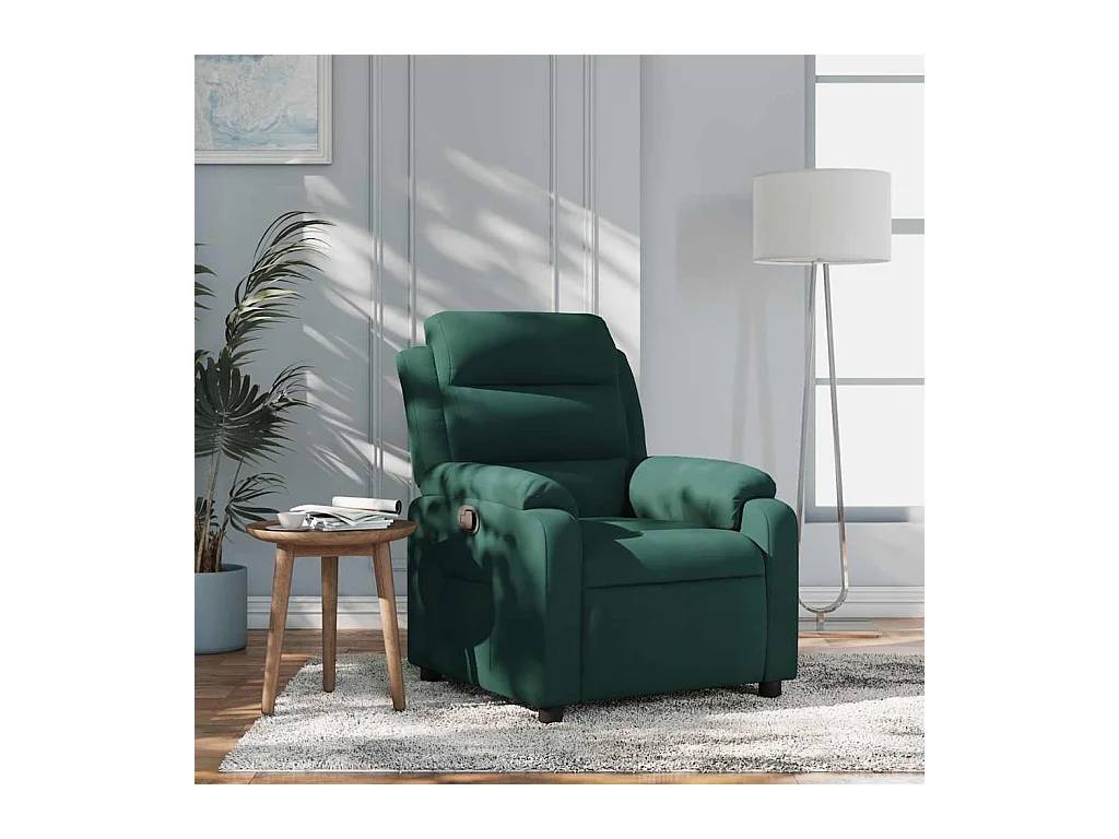 Sillón de relax | Silla | Sillón reclinable de terciopelo verde oscuro SHL5072