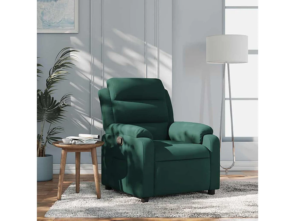 Sillón de relax | Silla | Sillón reclinable de terciopelo verde oscuro SHL5072