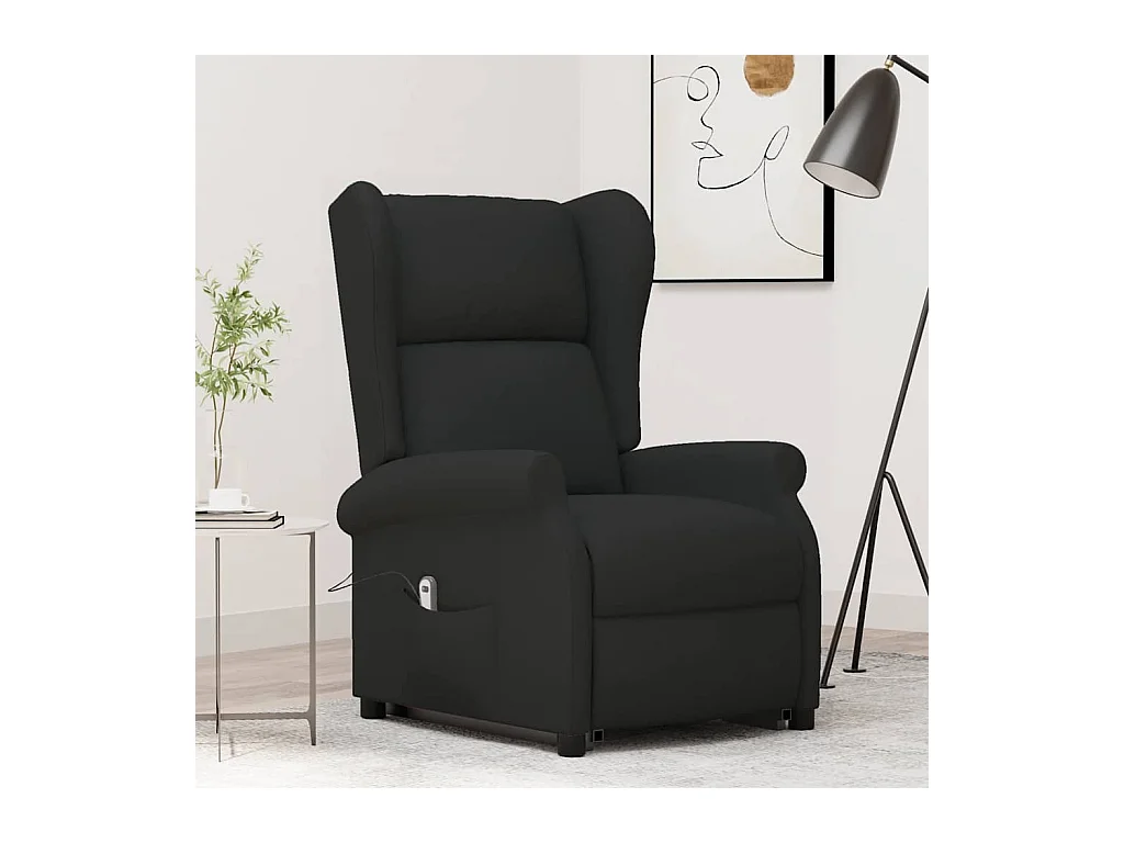 Silla de relax | Sillón elevable tela negro SHL4139