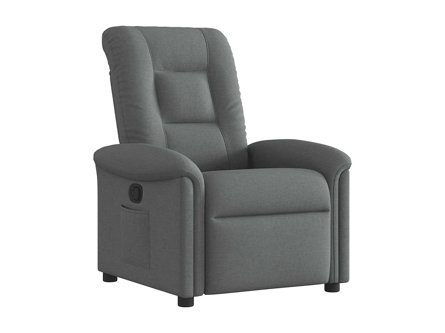 Fauteuil inclinable-Chaise de relax-Fauteuil TV Gris foncé Tissu SHL5044
