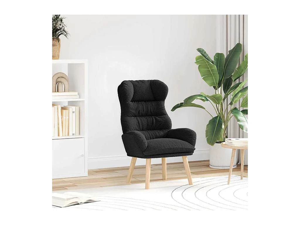 Poltrona | Cadeira de Sala | Cadeira Relaxante Preto 69x74x93 cm tecido SHL511294