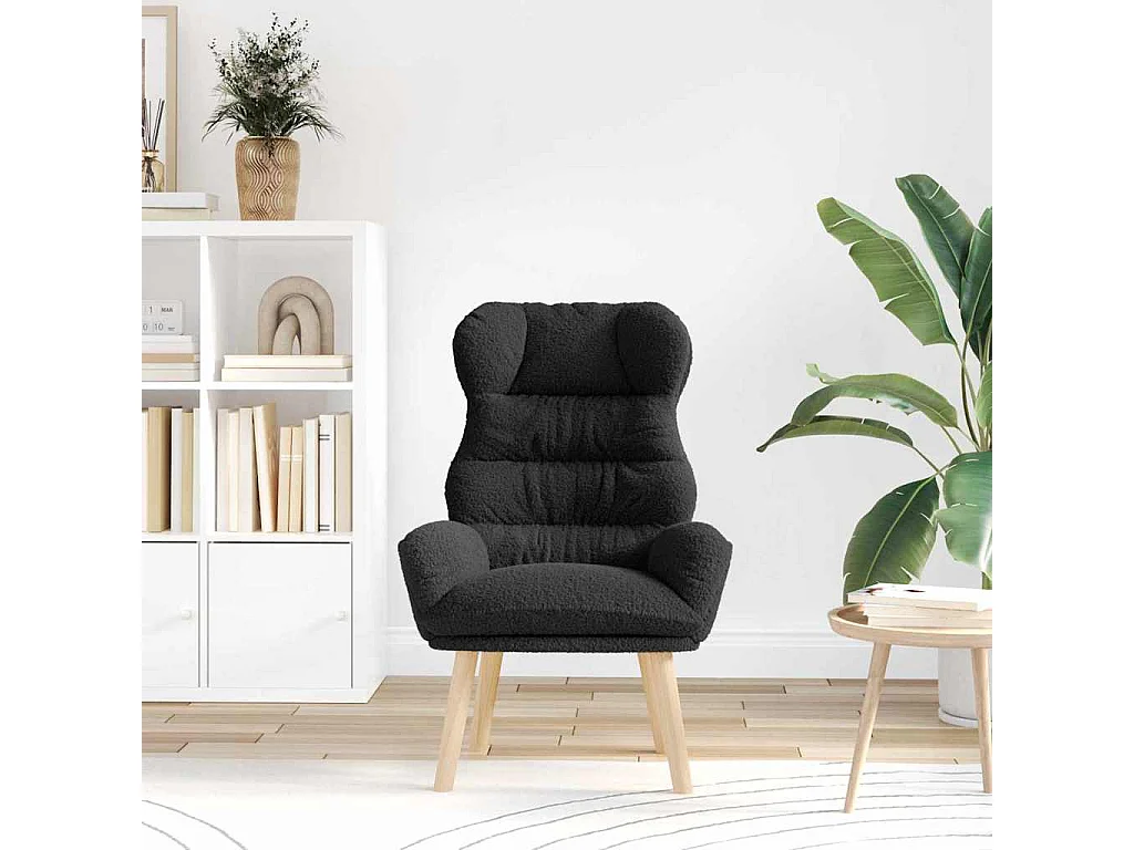 Sillón de relax | Silla Relax | Sillón de salón Negro 69x74x93 cm tela SHL6776