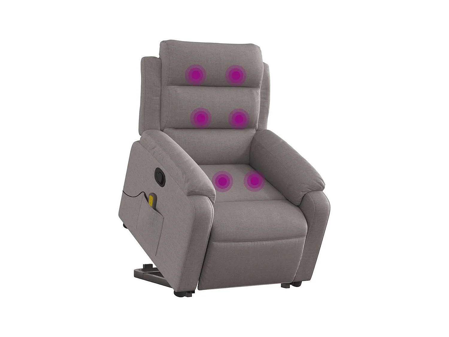 Sillón de relax | Sillón reclinable de masaje elevable tela gris taupé SHL5000