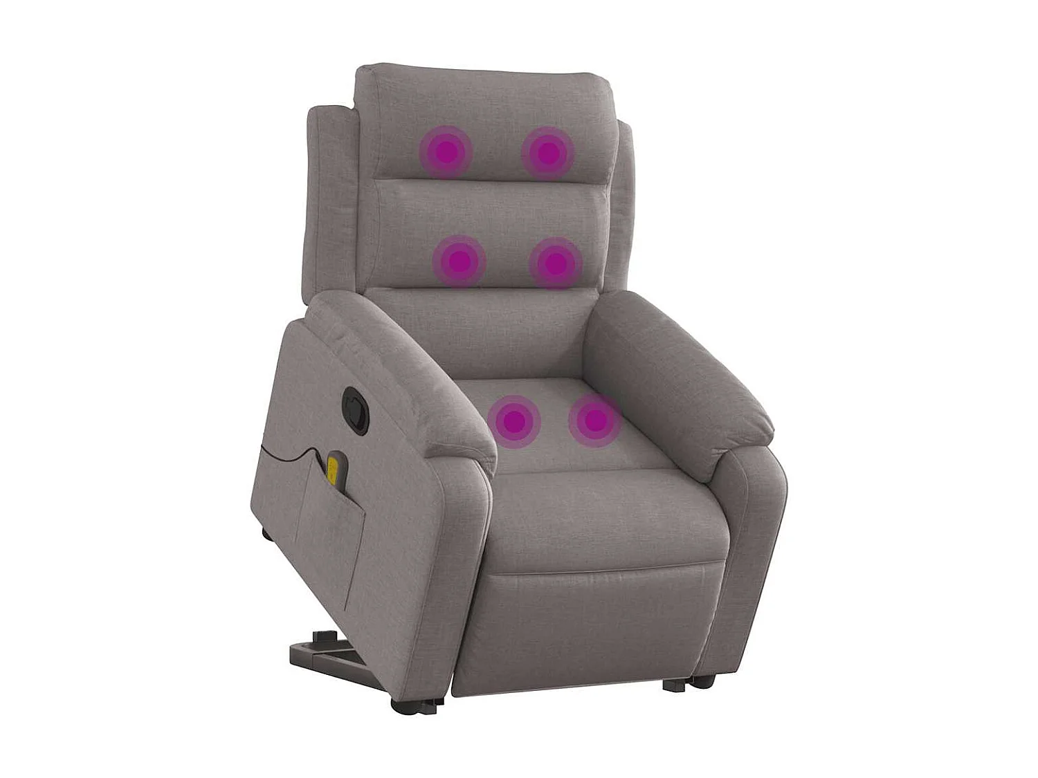 Massagesessel mit Aufstehhilfe | Relaxsessel Taupe Stoff SHL28818