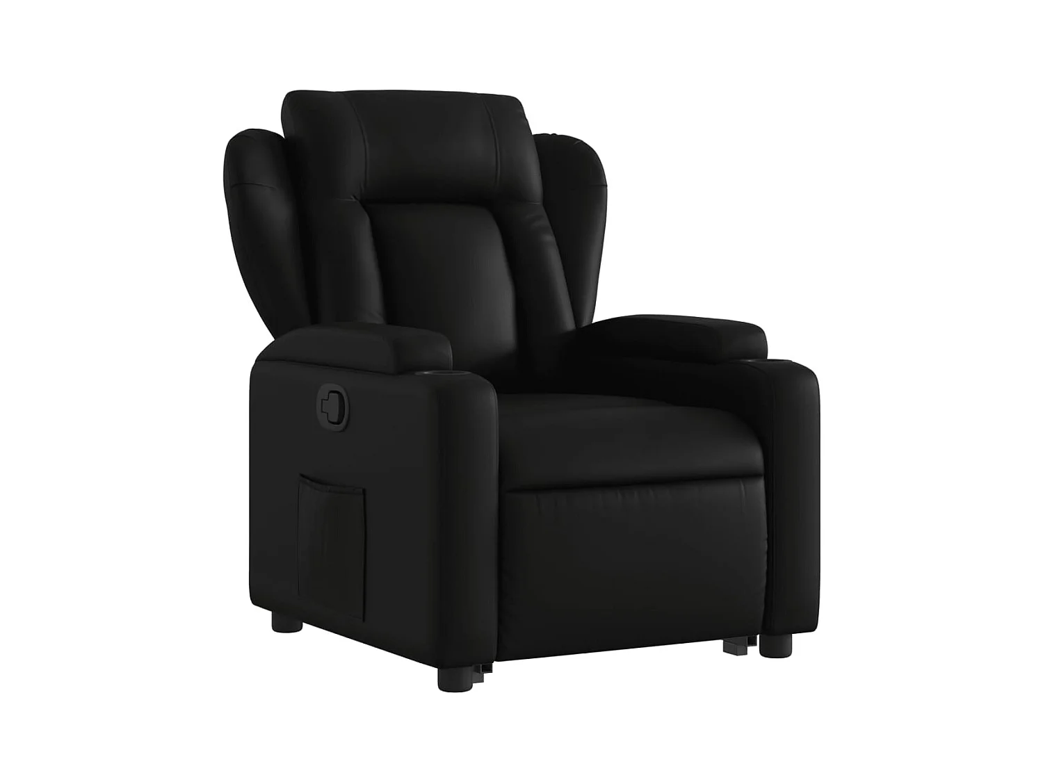 Fauteuil inclinable-Chaise de relax-Fauteuil salon Noir Similicuir SHL1712