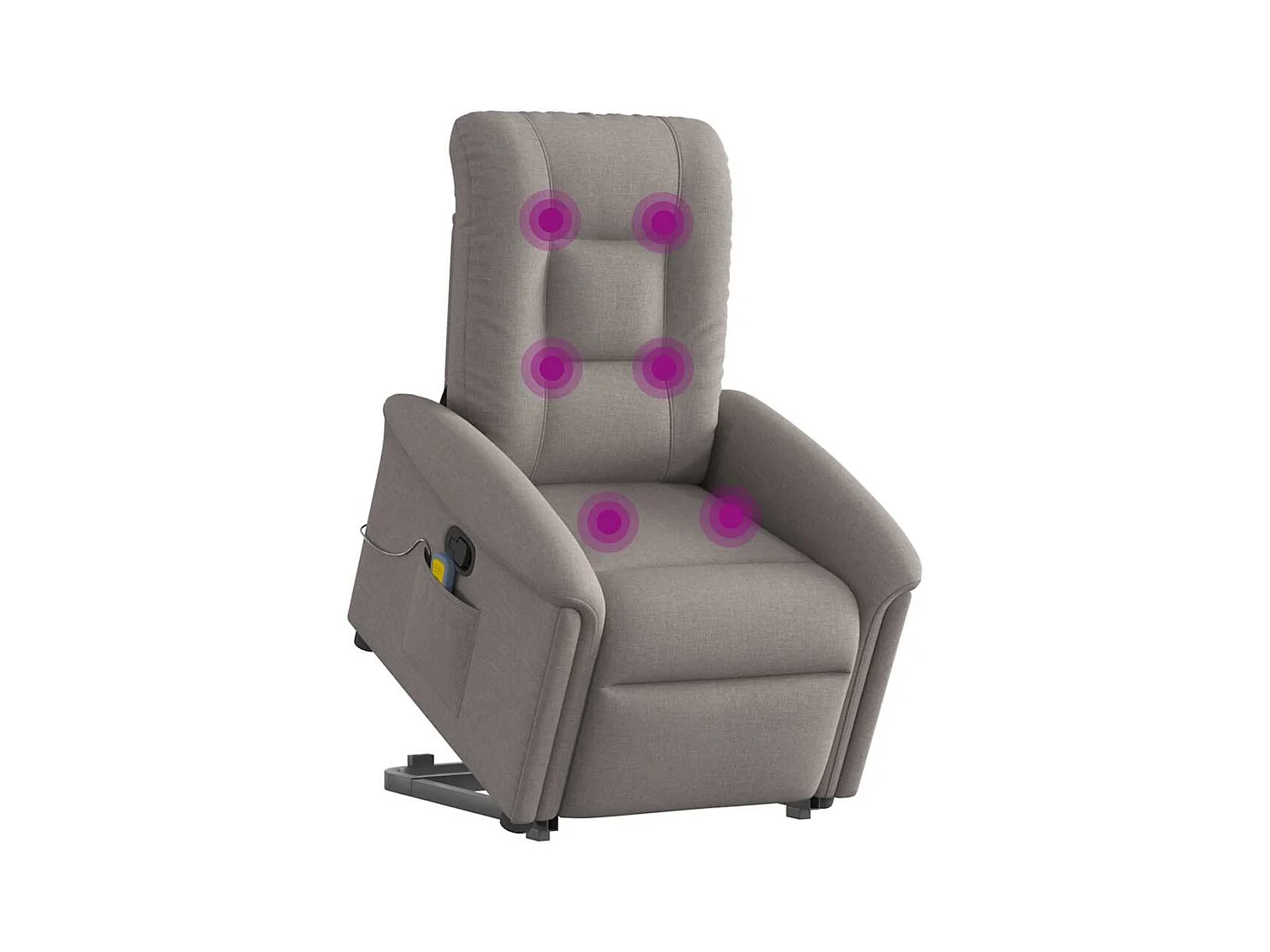 Fauteuil inclinable-Chaise de relax-Fauteuil de Massage Taupe Tissu SHL4197
