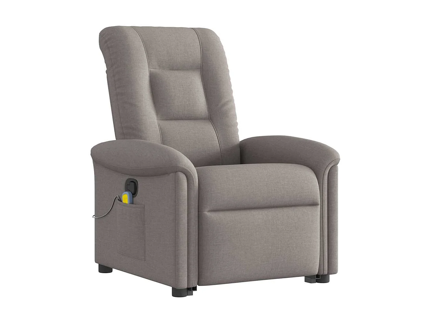 Fauteuil inclinable-Chaise de relax-Fauteuil de Massage Taupe Tissu SHL4197