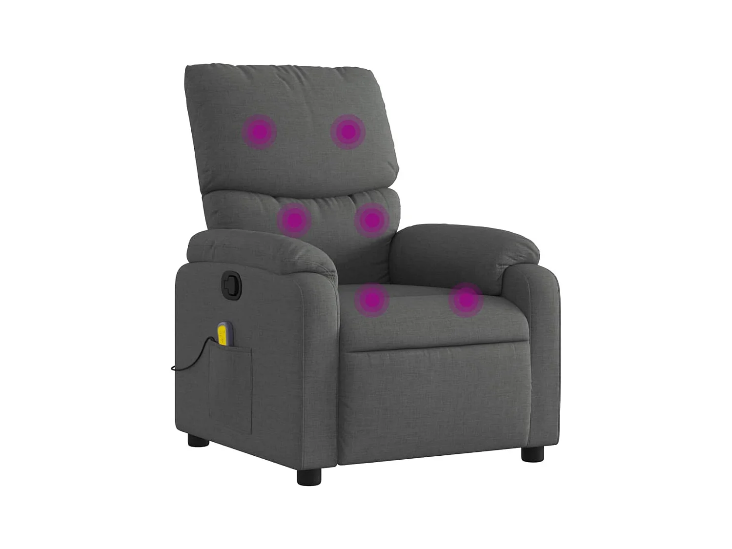 Fauteuil inclinable-Chaise de relax-Fauteuil de Massage gris foncé tissu SHL2948