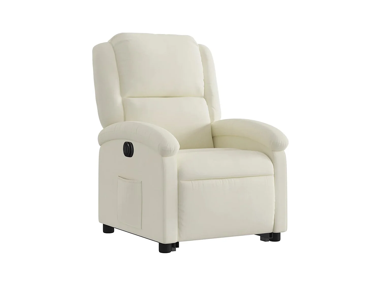 Silla de relax | Sillón eléctrico reclinable elevable de terciopelo crema SHL6334