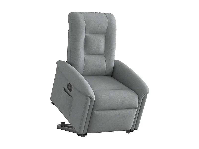 Silla de relax | Sillón eléctrico reclinable elevable de tela gris claro SHL4222