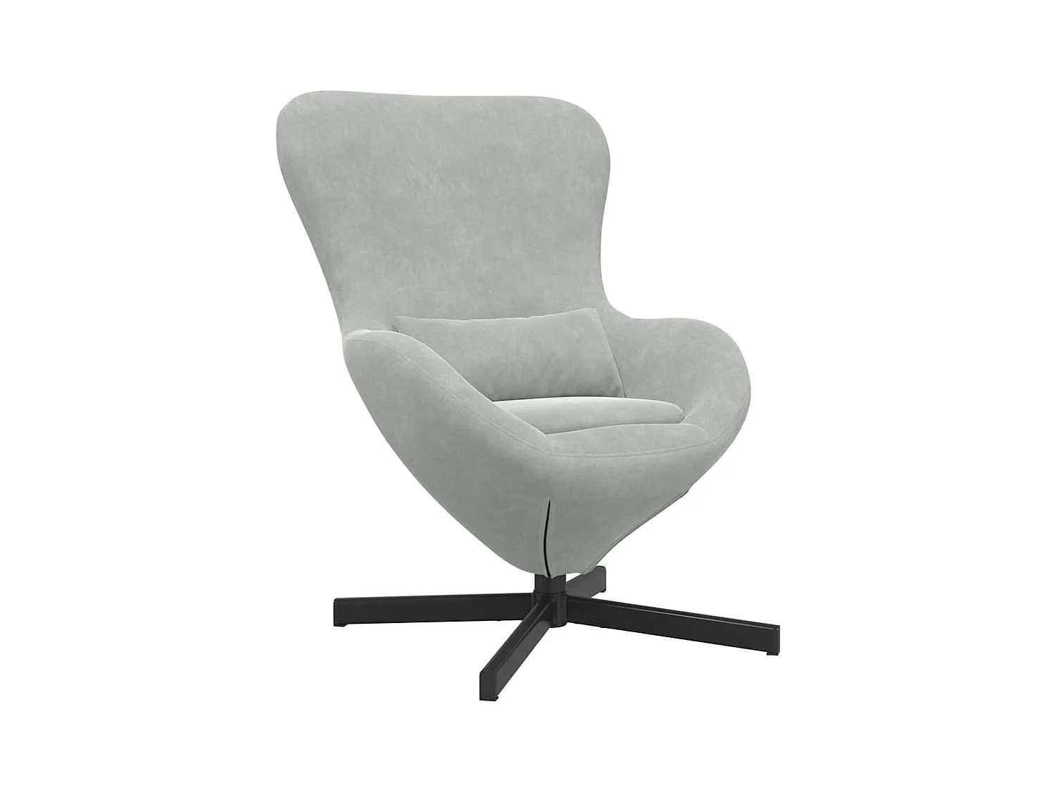 Sillón de relax | Sillón huevo Gris Claro 63x73x90 cm Terciopelo SHL8721