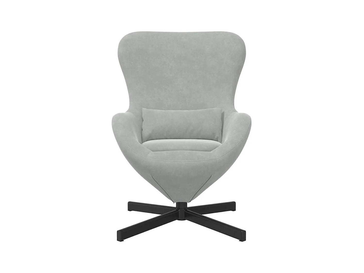 Sillón de relax | Sillón huevo Gris Claro 63x73x90 cm Terciopelo SHL8721
