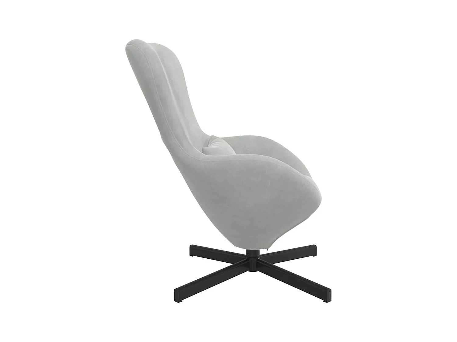 Sillón de relax | Sillón huevo Gris Claro 63x73x90 cm Terciopelo SHL8721