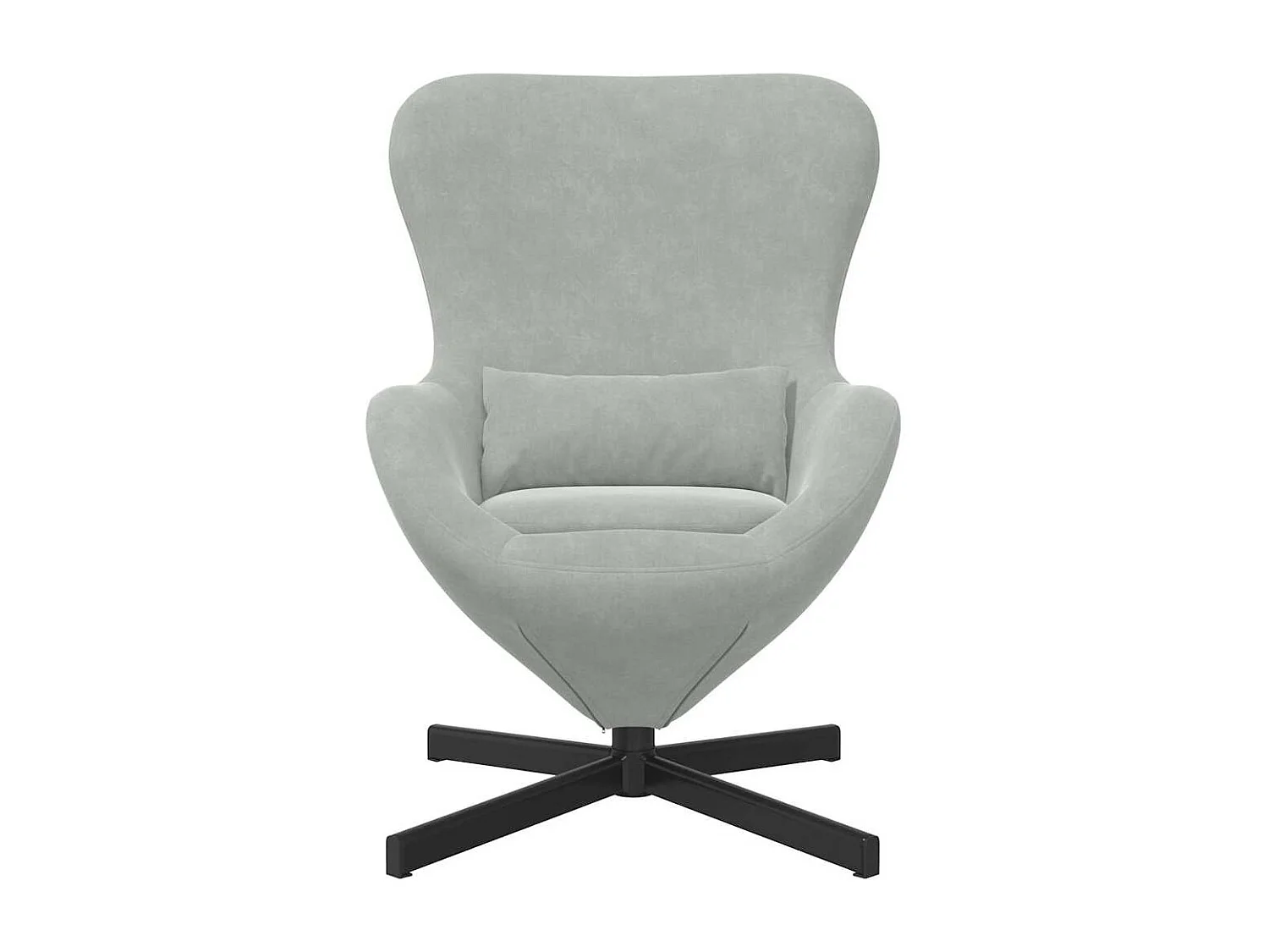Chaise de Salon-Fauteuil œuf Gris clair Velours SHL2163