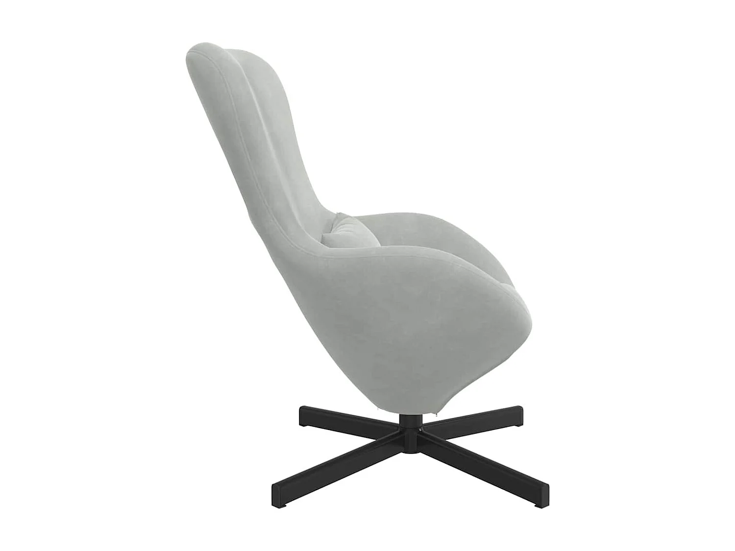 Chaise de Salon-Fauteuil œuf Gris clair Velours SHL2163