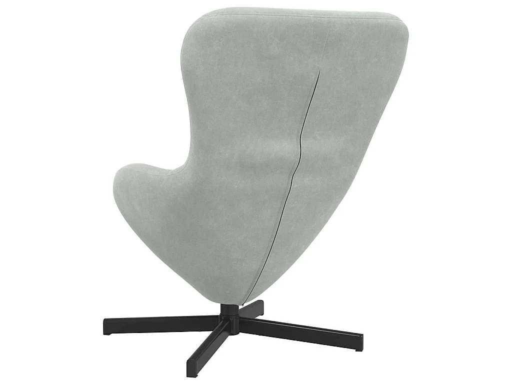 Poltrona Salotto | Sedia | Poltrona uovo Grigio chiaro 63x73x90cm Velluto SHL6406