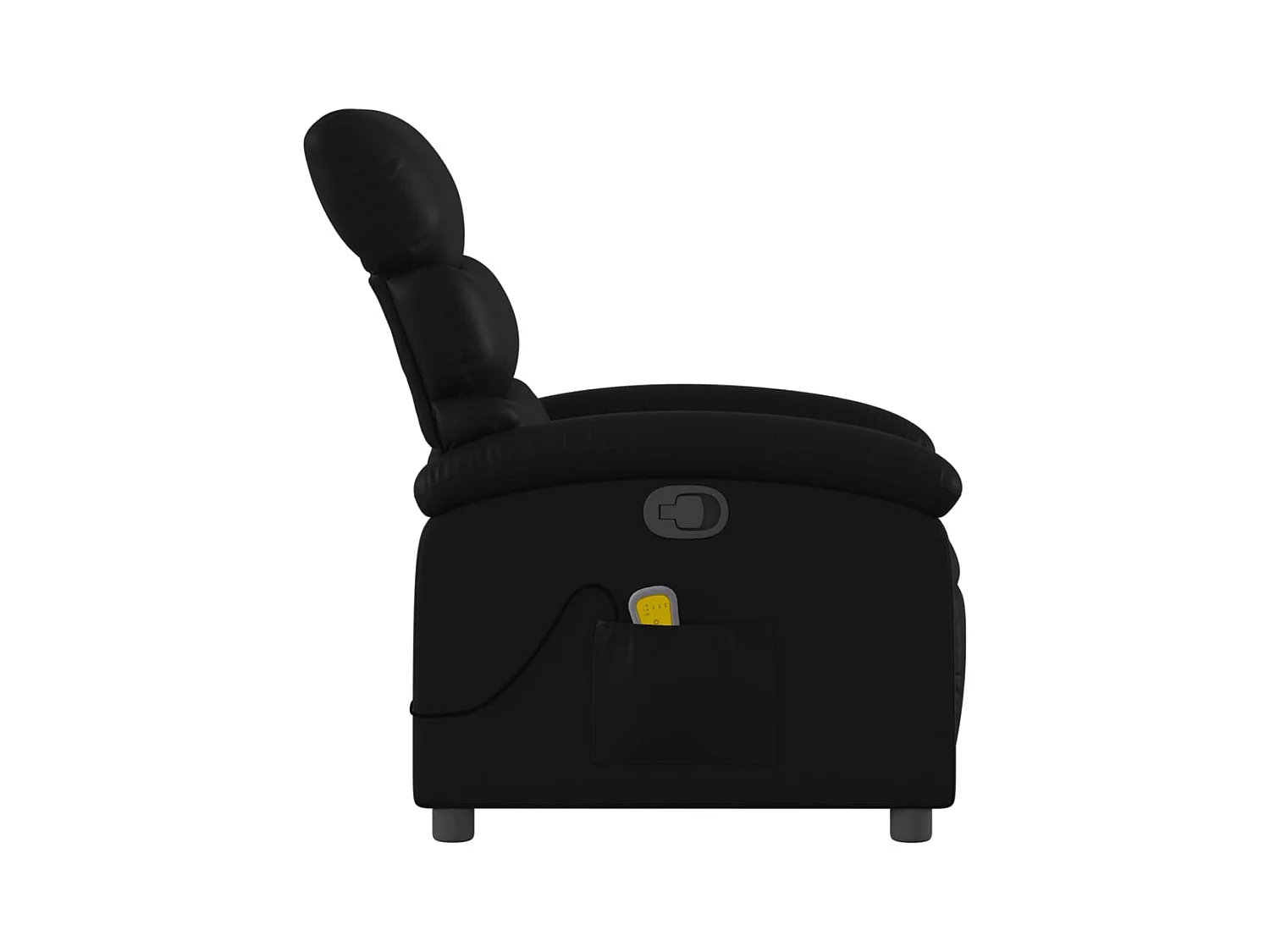 Fauteuil inclinable-Chaise de relax-Fauteuil de Massage noir similicuir SHL5233