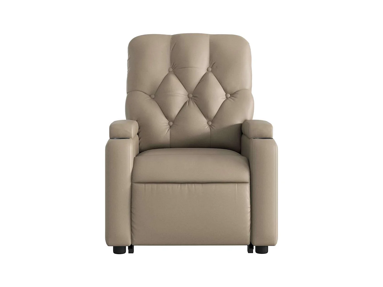 Sillón de relax | Sillón reclinable masaje pie cuero artificial color capuchino SHL4925