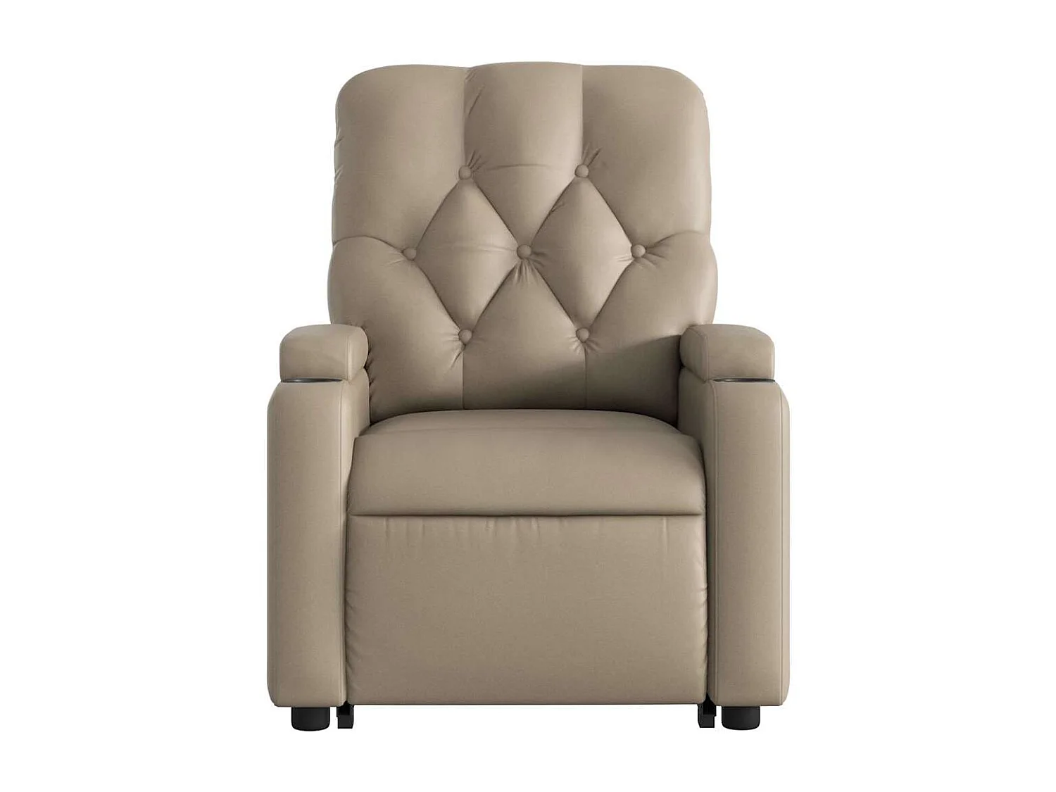 Fauteuil inclinable-Chaise de relax-Fauteuil de Massage Cappuccino Similicuir SHL4626
