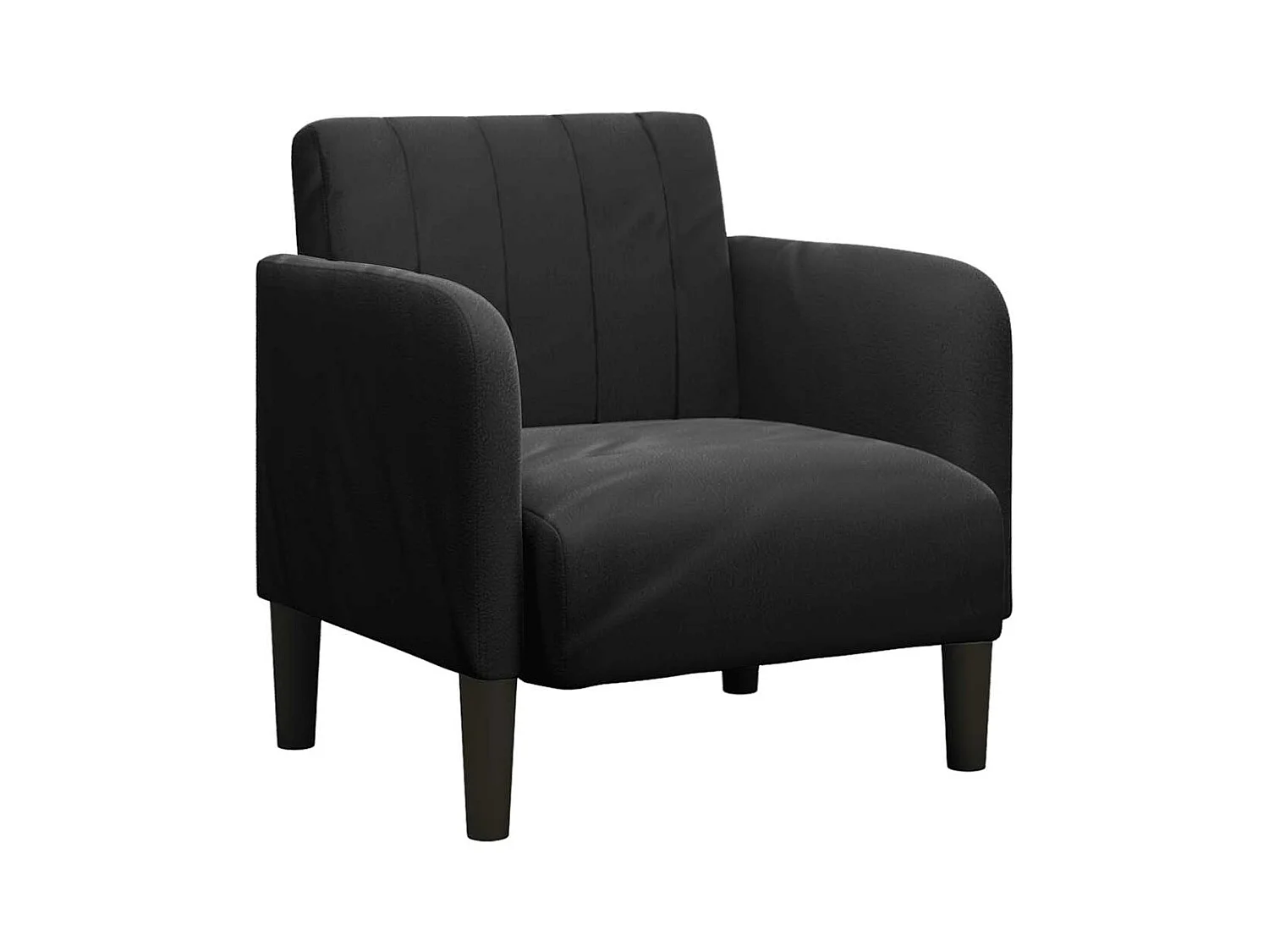 Sillón de relax con reposabrazos Terciopelo negro 54 cm SHL3284