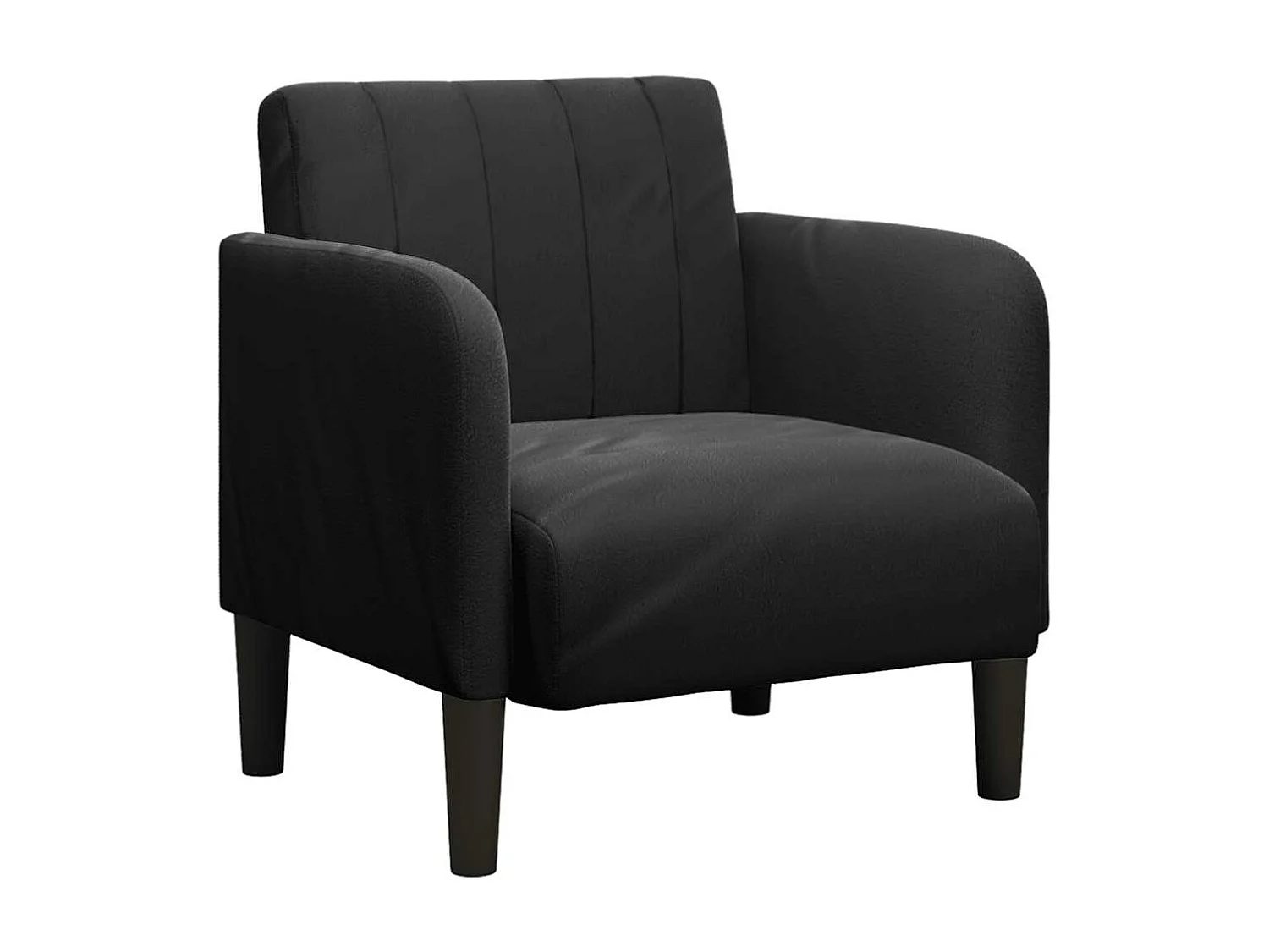 Sillón de relax con reposabrazos Terciopelo negro 54 cm SHL3284