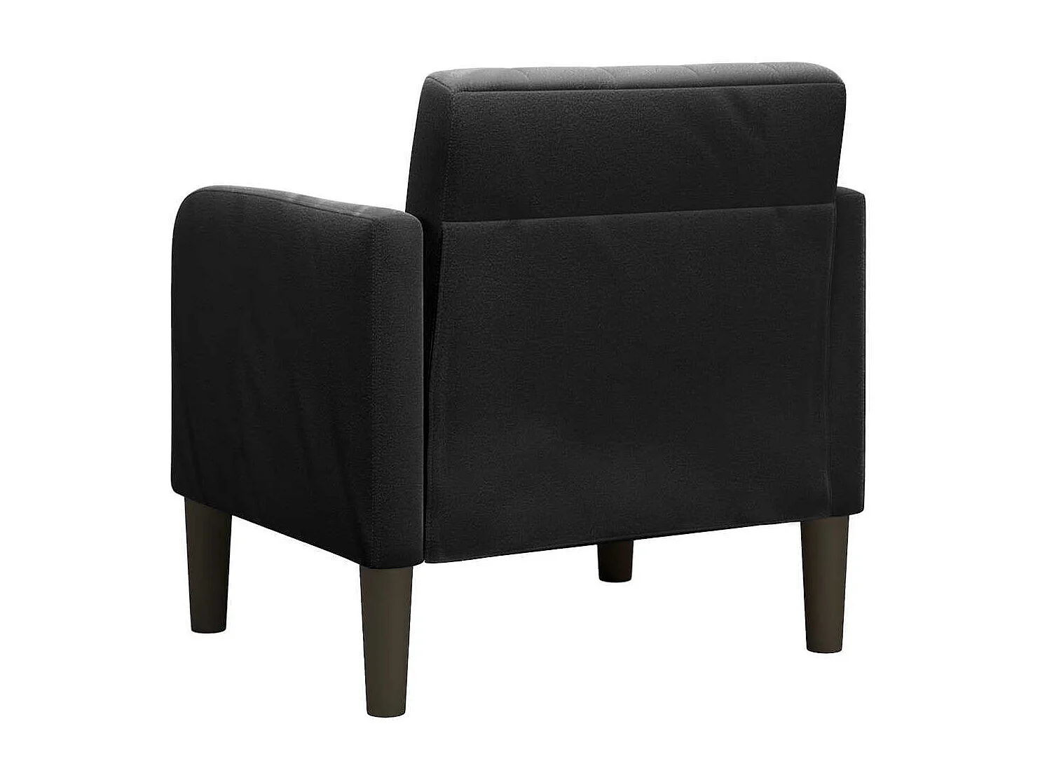 Sillón de relax con reposabrazos Terciopelo negro 54 cm SHL3284