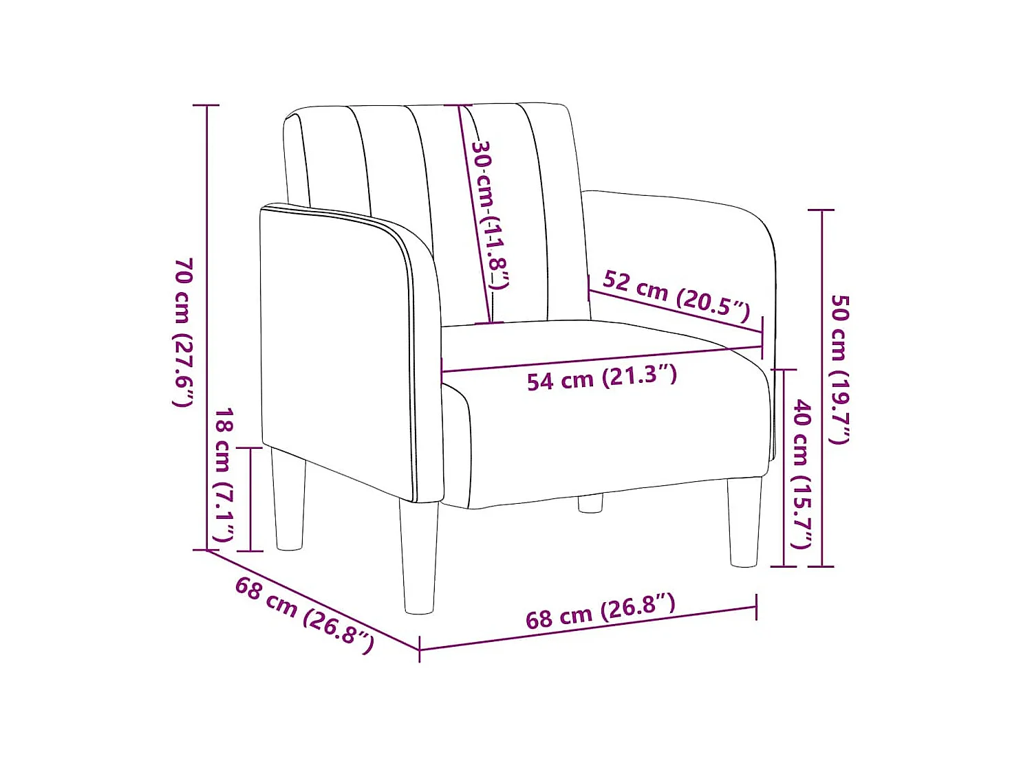 Sillón de relax con reposabrazos Terciopelo negro 54 cm SHL3284