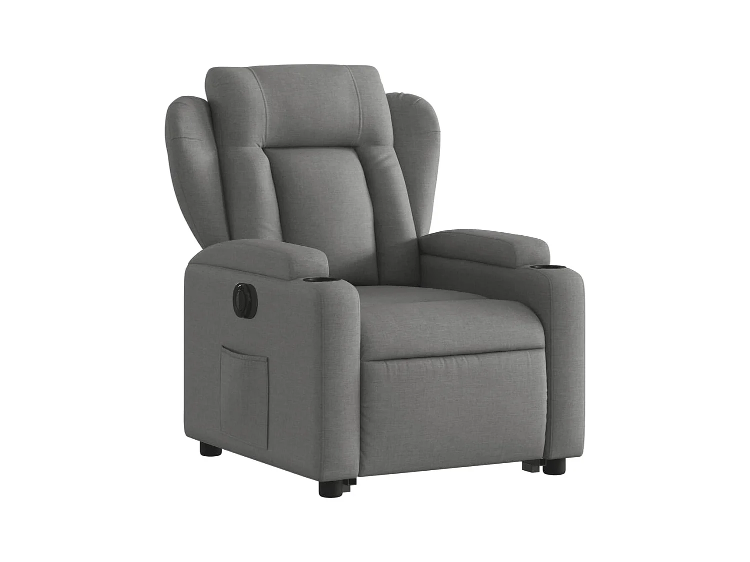 Silla de relax | Sillón eléctrico reclinable elevable de tela gris oscuro SHL3462