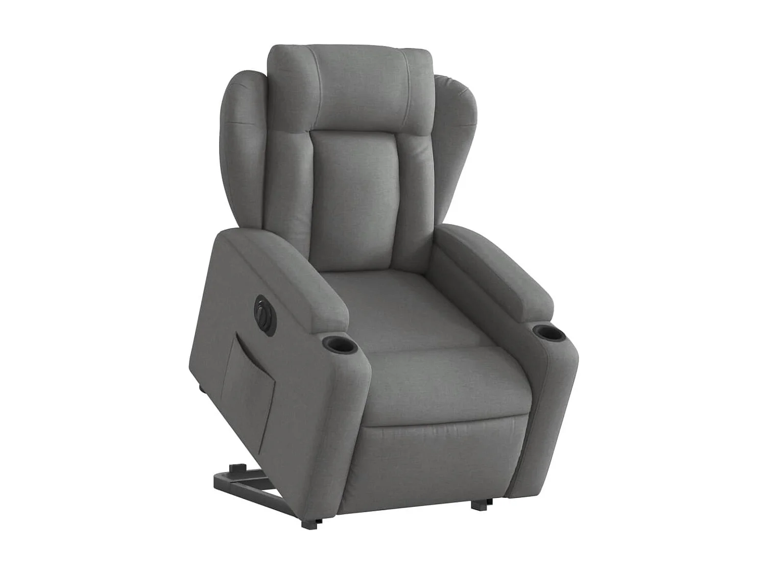 Relaxsessel mit Aufstehhilfe Elektrisch | Lounge Sessel indoor Dunkelgrau Stoff SHL86830