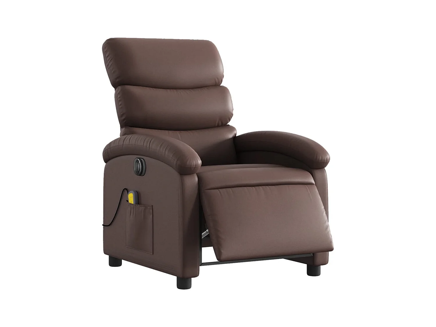 Sillón de salón | Silla | Sillón de masaje reclinable eléctrico cuero sintético marrón SHL4913