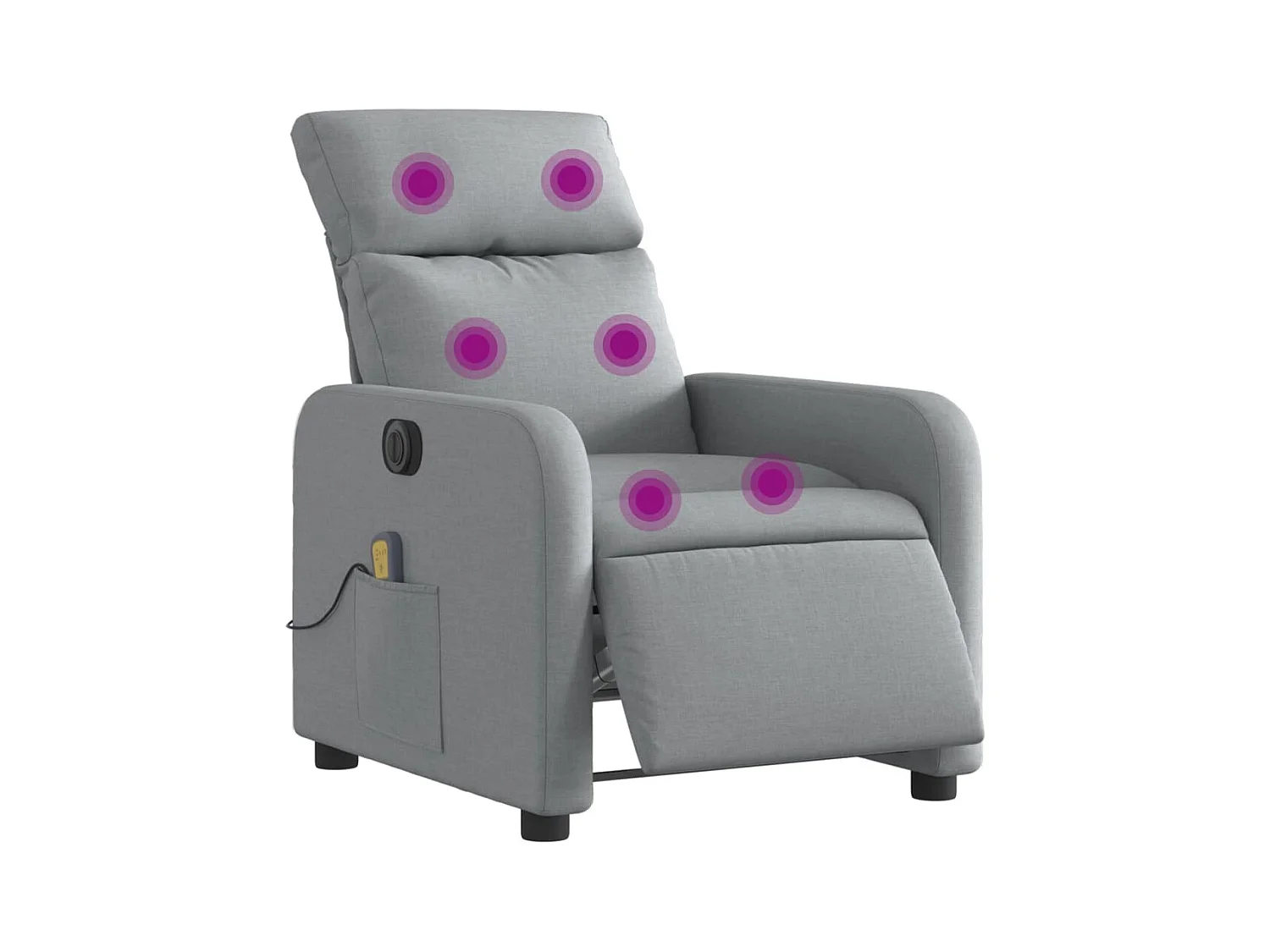Fauteuil inclinable électrique-Fauteuil de massage de Salon gris clair tissu SHL1481