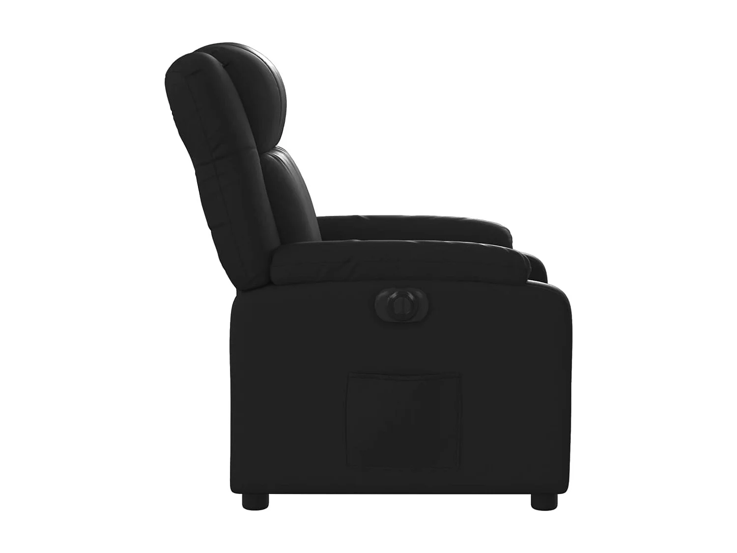 Relaxsessel Elektrisch | Lounge Sessel indoor Schwarz Kunstleder SHL81139