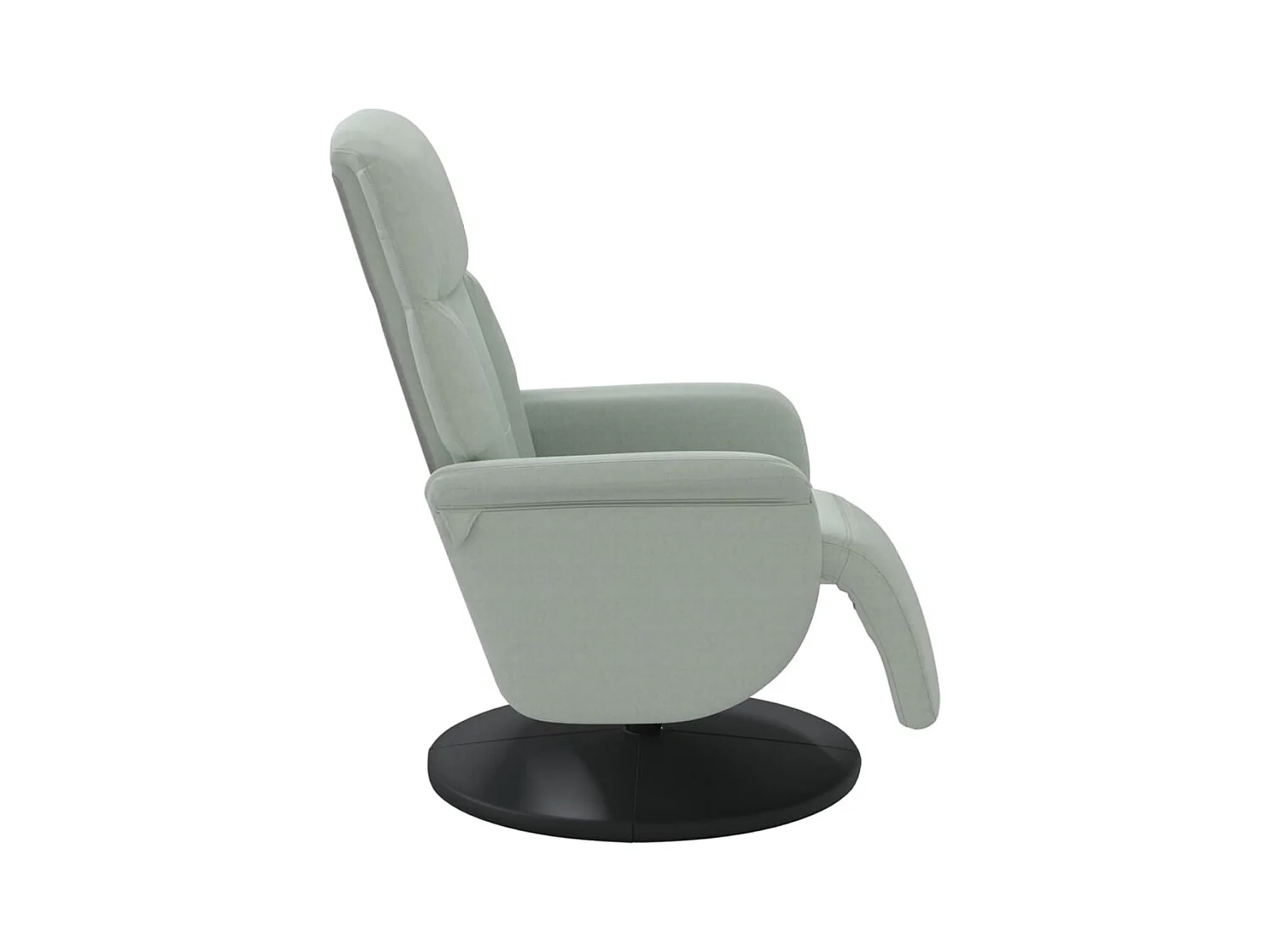 Sillón de relax | Sillón reclinable con reposapiés terciopelo gris claro SHL5240