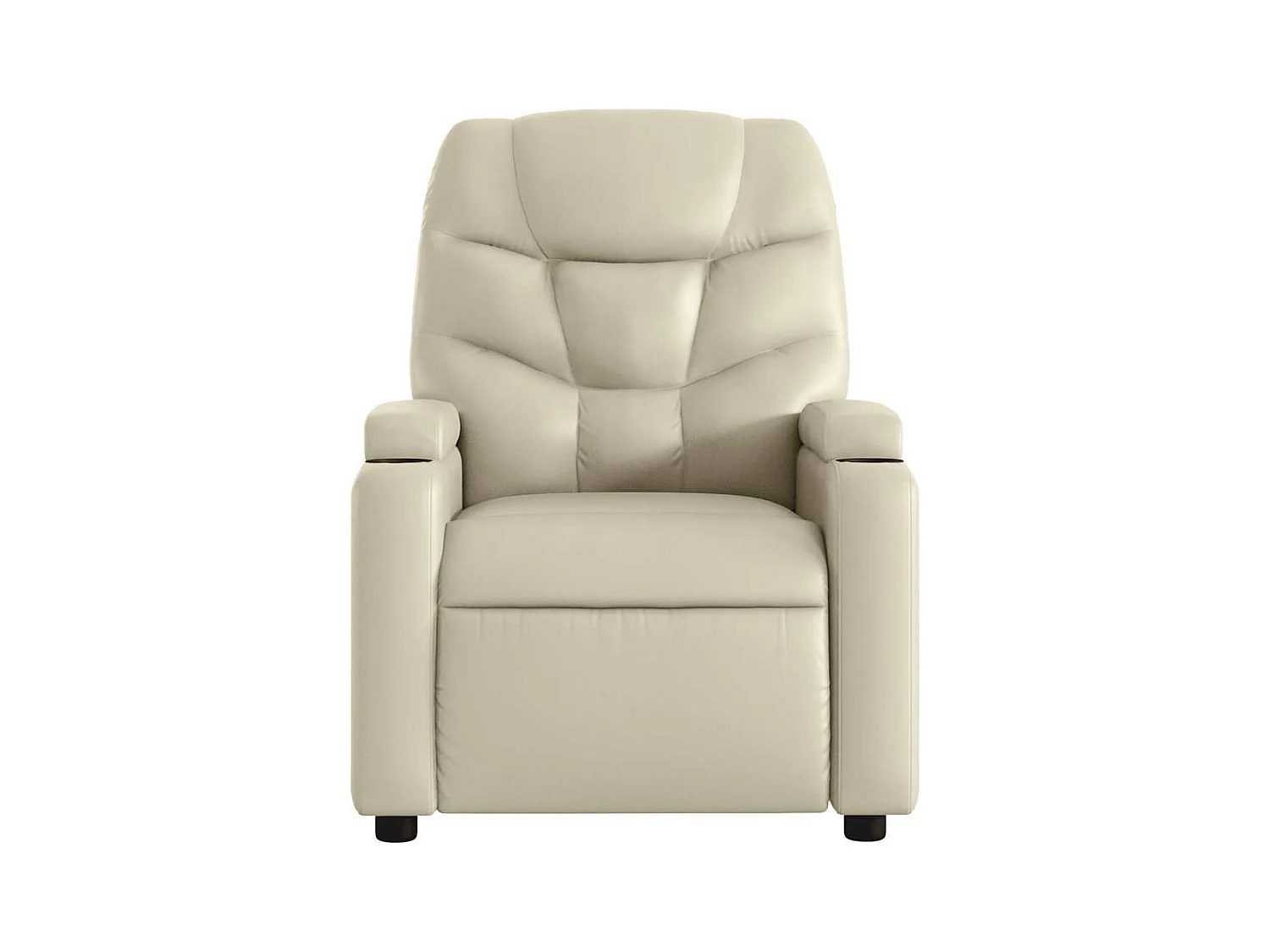 Sillón de relax | Sillón reclinable de masaje cuero sintético crema SHL6912