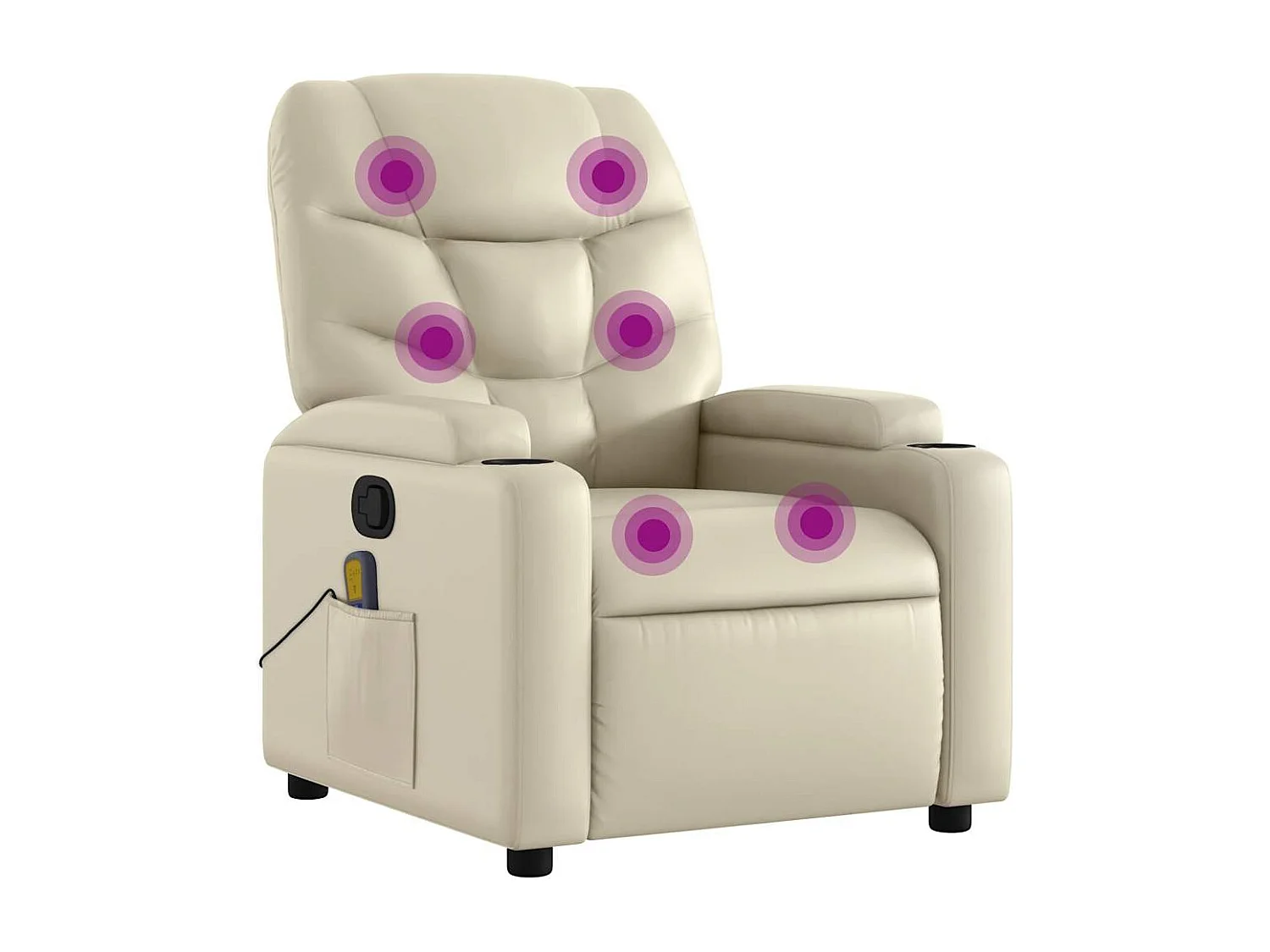 Massagesessel | Relaxsessel Creme Kunstleder SHL52200