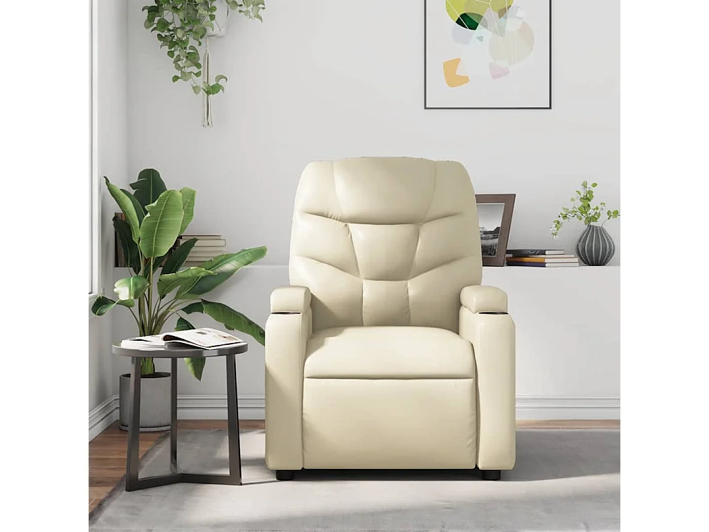 Massagesessel | Relaxsessel Creme Kunstleder SHL52200