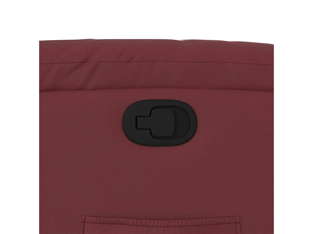 Sillón de relax | Sillón reclinable de cuero sintético rojo tinto SHL3215