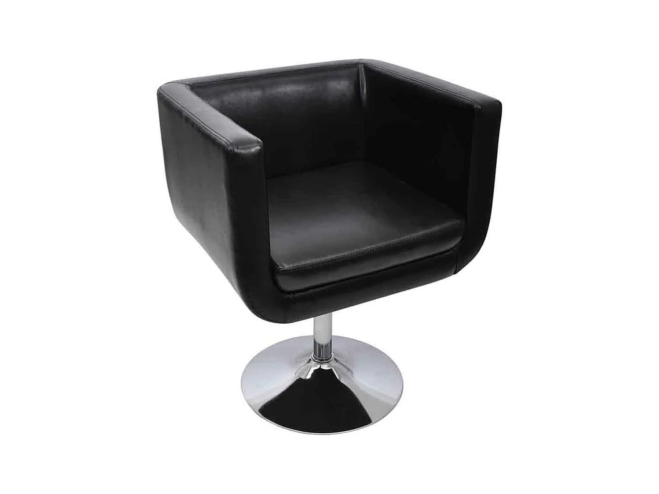 Taburete de bar | Taburete de cocina | Taburete alto cuero sintético negro SHL2515