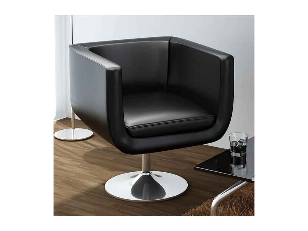 Taburete de bar | Taburete de cocina | Taburete alto cuero sintético negro SHL2515